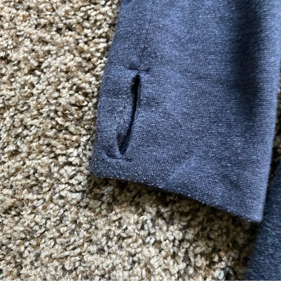 Eddie Bauer Womens Camp Wrap Cardigan Blue Size Medium Open Front Thumb Holes, B - Picture 8 of 9